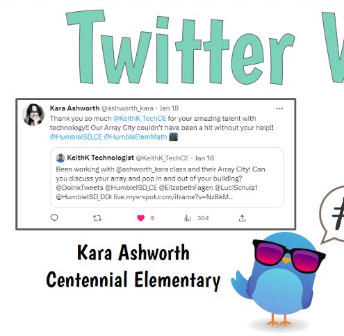 HumbleElemMath's tweet photo. Great job @ashworth_kara taking your math lesson to the next level. You are the Elementary Math Twitter winner for January. Thank you for sharing the amazing things you are doing. @HumbleISD_CE @HumbleISD https://t.co/Xhf8i6aZVM