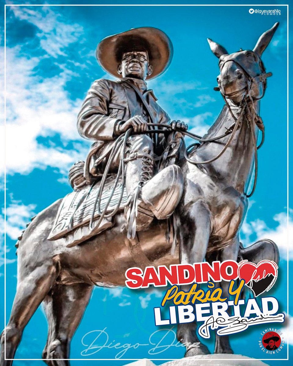 A 89 años #Nicaragua te dice Presente, General de Mujeres y Hombres Libres Augusto C. Sandino. 
Los traidores vende Patrias y el Imperio fuera de nuestra Patria Nicaragua.
#SandinoPresentePresentePresente 
#SandinoPateiaYLibertad
#Nicaragua