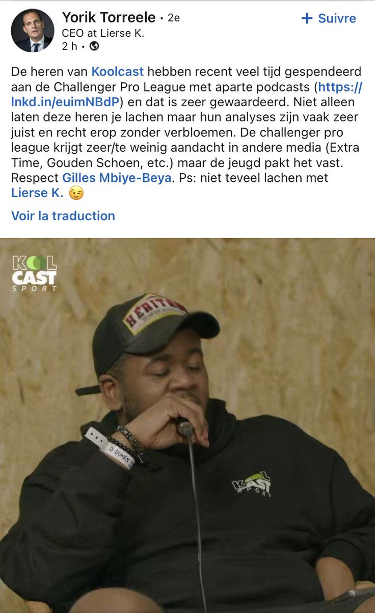 fanthompanther's tweet photo. Mooie woorden van de CEO van Lierse omtrent onze #Roadto1A podcast. 

Shout out naar het team @KoolcastSport https://t.co/hzmNE1UxbB