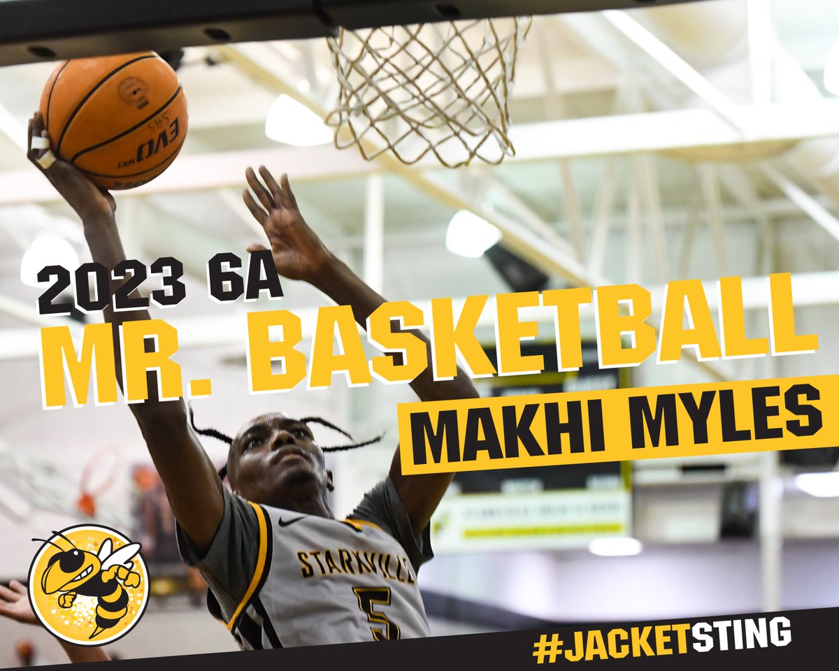 Say hello to Mississippi's first 6A MR. BASKETBALL... 
SHS senior, Makhi Myles! 🐝🏀🐝

Today, Makhi was named MHSAA 6A Mr. Basketball for 2023 in the first ever statewide Mr and Miss Basketball awards.

#JacketSting #SHSClassof2023