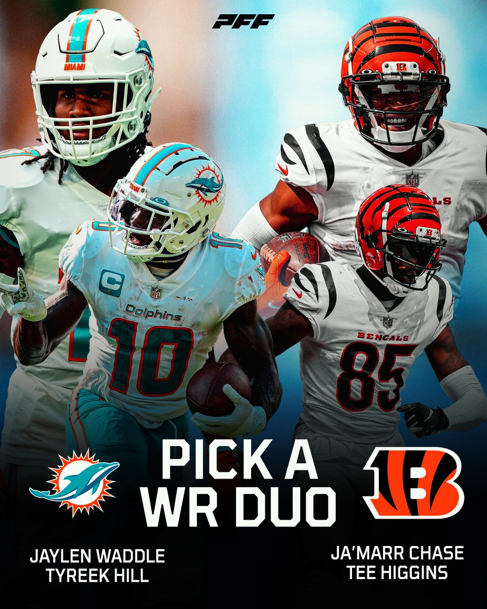 PFF's tweet photo. Pick a WR duo ⬇️ https://t.co/Ua085OOkT9