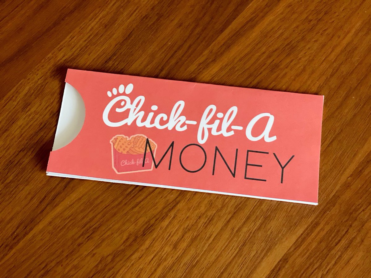 Chick-fil-A Inspired Money Holder Printable Download etsy.me/3IGH463