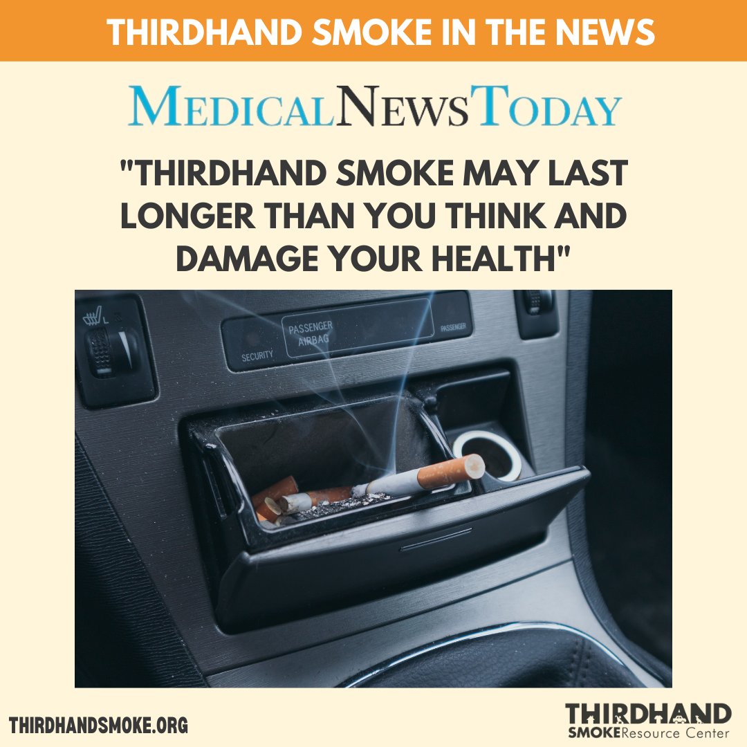 THSResources's tweet photo. #Thirdhandsmoke in the news from Medical News Today!
Link to more thirdhand smoke resources: https://t.co/aD9KkVhOGW
#tobaccofree #takedownbigtobacco #smokefree #livesmokefree #healthequity #gosmokefree #KickItCA https://t.co/7FJv37AELW