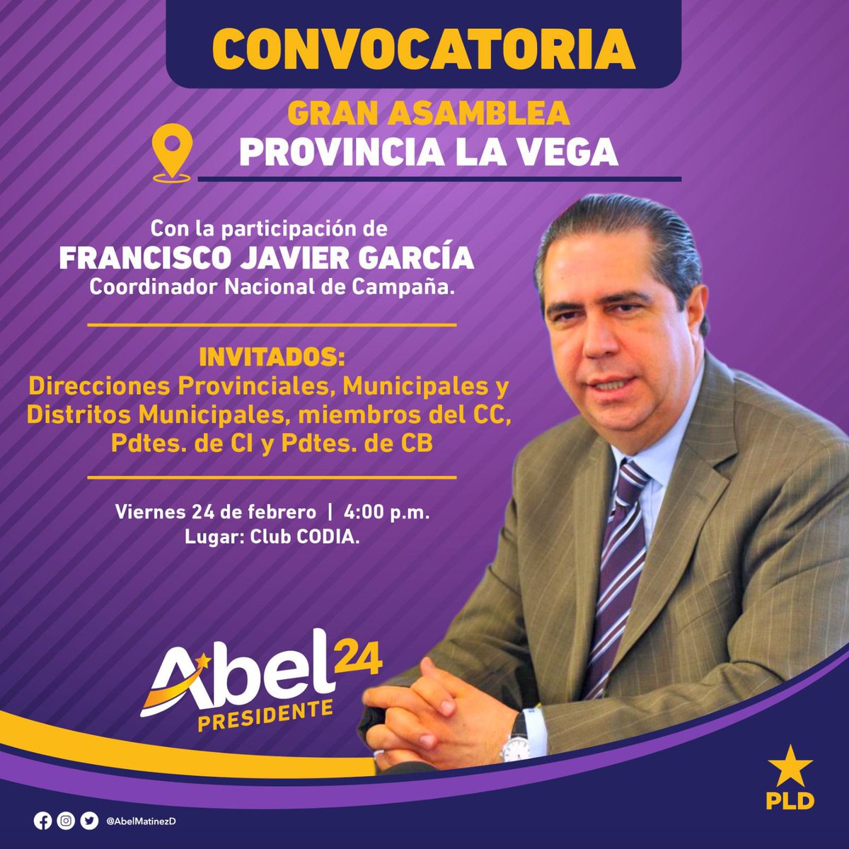 RedLVPLD's tweet photo. #Convicatoria #LaVegaPLD💜 https://t.co/OVvnRqgpLh