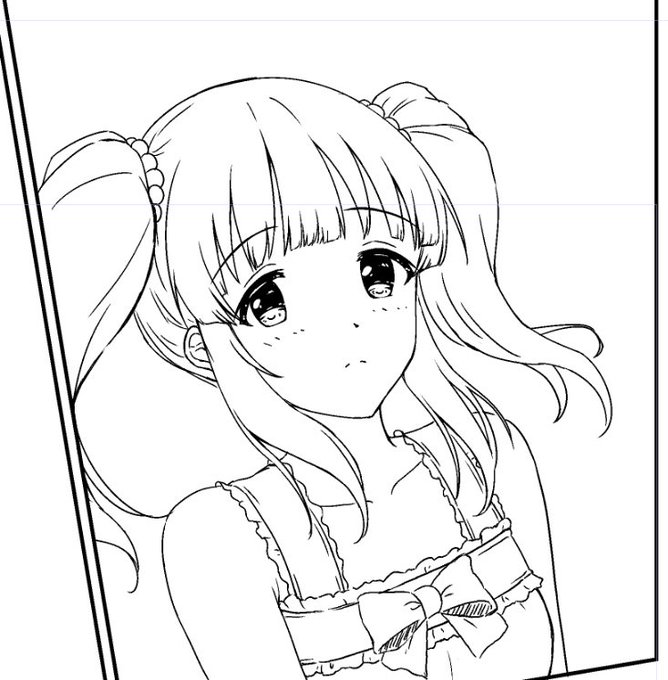 新刊がCherry'sトレンドで終始髪を下ろした状態だからNのツインテールの描き方忘れてしまった 