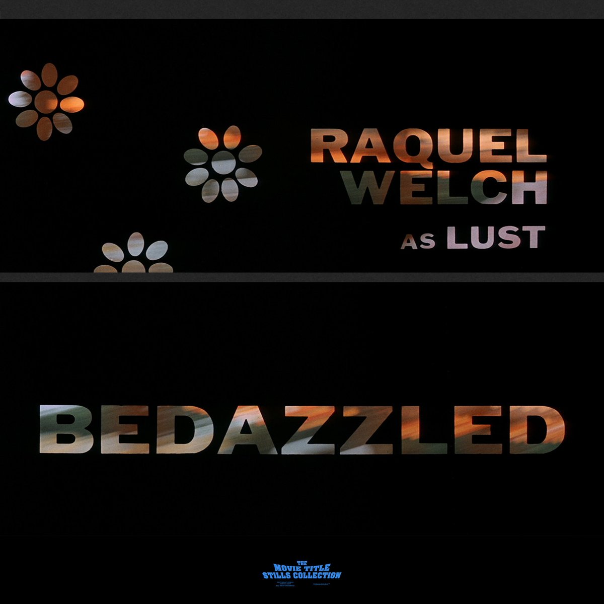 Raquel Welch (1940 – 2023)

BEDAZZLED (1967) title sequence
annyas.com/screenshots/up… #TitleSequence #RaquelWelch 

Title design: Maurice Binder

Directed by: Stanley Donen 
Starring: Peter Cook, Dudley Moore, Eleanor Bron, Raquel Welch, Barry Humphries