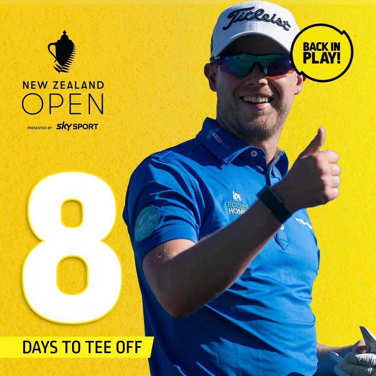 The countdown continues! Only 8 days till the #NZOpen tees off!