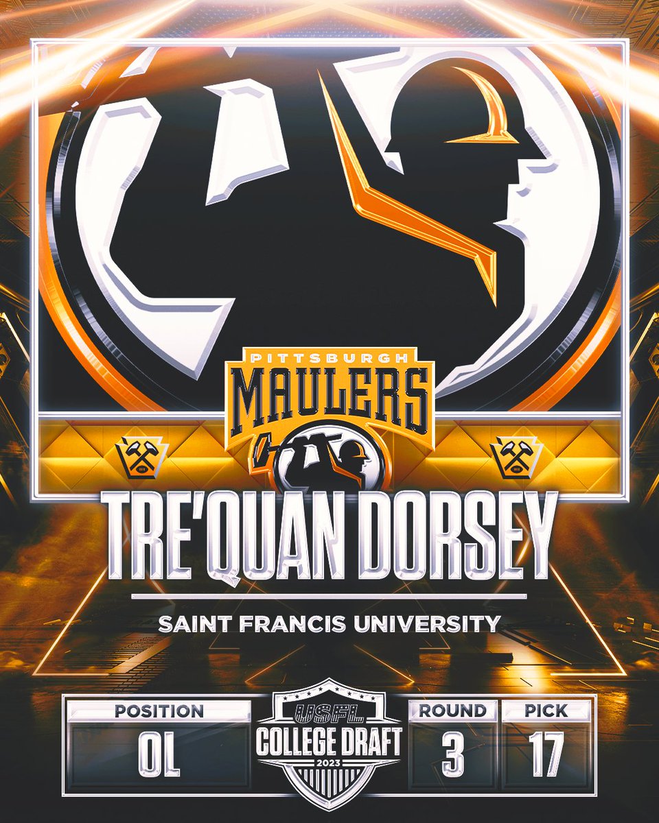 Pittsburgh Maulers (@usflmaulers) on Twitter photo With the 17th pick of the 2023 USFL College Draft the Maulers select Tre'Quan Dorsey 💪🔨
<a href="/ima_td74/">Tre' Quan Dorsey</a> With the 17th pick of the 2023 USFL College Draft the Maulers select Tre'Quan Dorsey 💪🔨
<a href="/ima_td74/">Tre' Quan Dorsey</a>