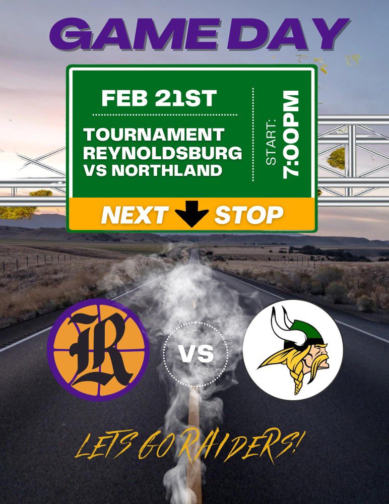 ReynHoops's tweet photo. TOURNAMENT TIME 🟣🟡
#ROADTODISTRICTS
vs #19 Northland
🏀Tip Off: 7pm
https://t.co/lzZjsACfTt
#OHSAA #OCC #BUCKEYE #REGION3 #CENTRAL1 #RAIDERS #BURGNATION #WINORGOHOME https://t.co/kGpziM7IOn
