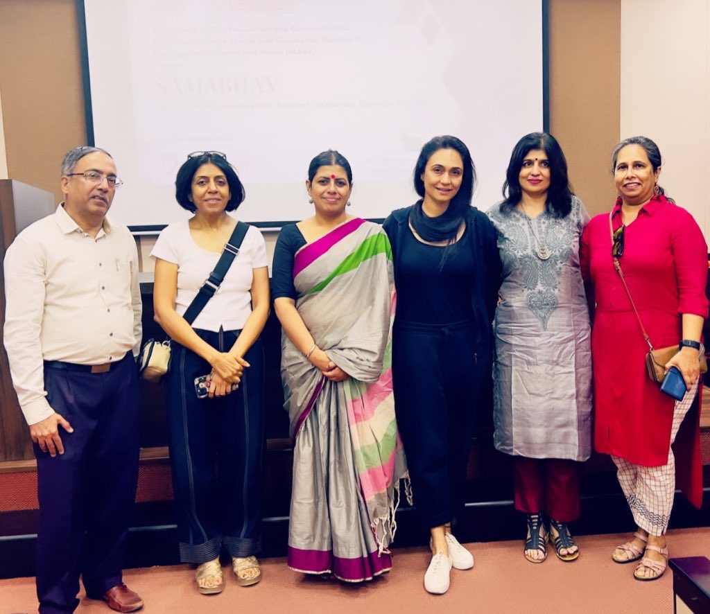 supreetksingh's tweet photo. A day facilitating dialogue on the #societystereotypes-the sickness that grips us, youth, cinema &amp; the women behind the camera. 

@saharsh267 and his #travellingfestival #samabhav on binary error/the missing girls. #StrongerTogether @leenakejriwal #miriamchandy @TheSafecityApp https://t.co/oHEfWiGvlH