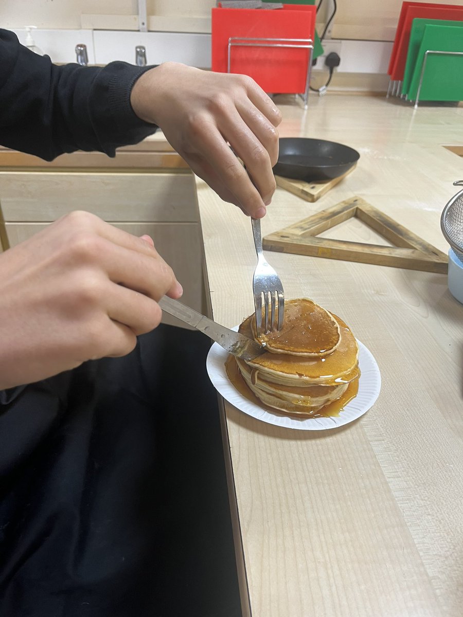 Happy Pancake Day!!! Lots of amazing stacks of pancakes drizzled in golden syrup were made (and eaten😋) by all year groups today🥞 #PancakeDay