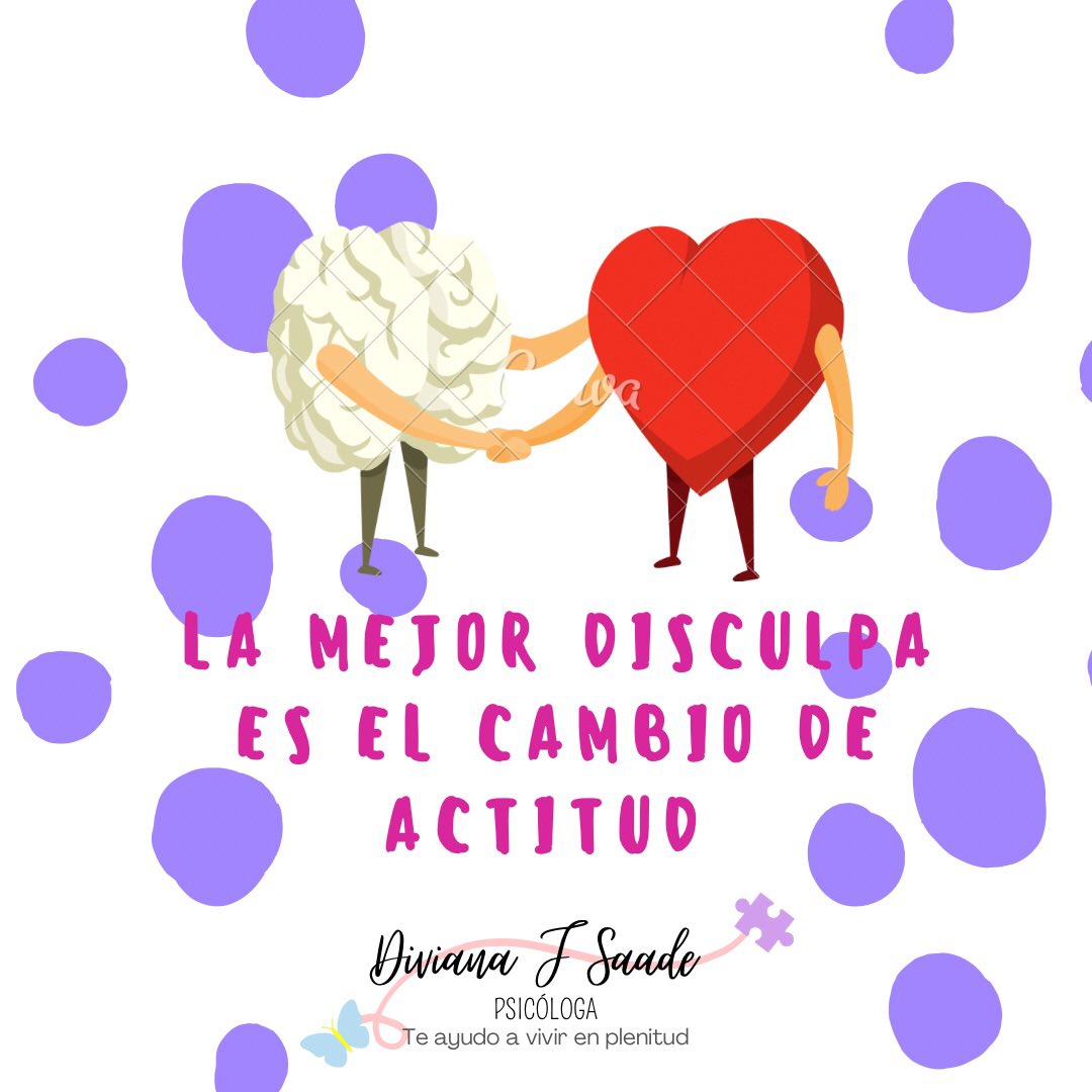 El pedir disculpas no es suficiente si no estás dispuest@ a cambiar de actitud frente a situaciones que se viven en pareja o en cualquier otro contexto social de tu vida. 
•
•
🦋Te ayudo a vivir en plenitud💆🏼‍♀️