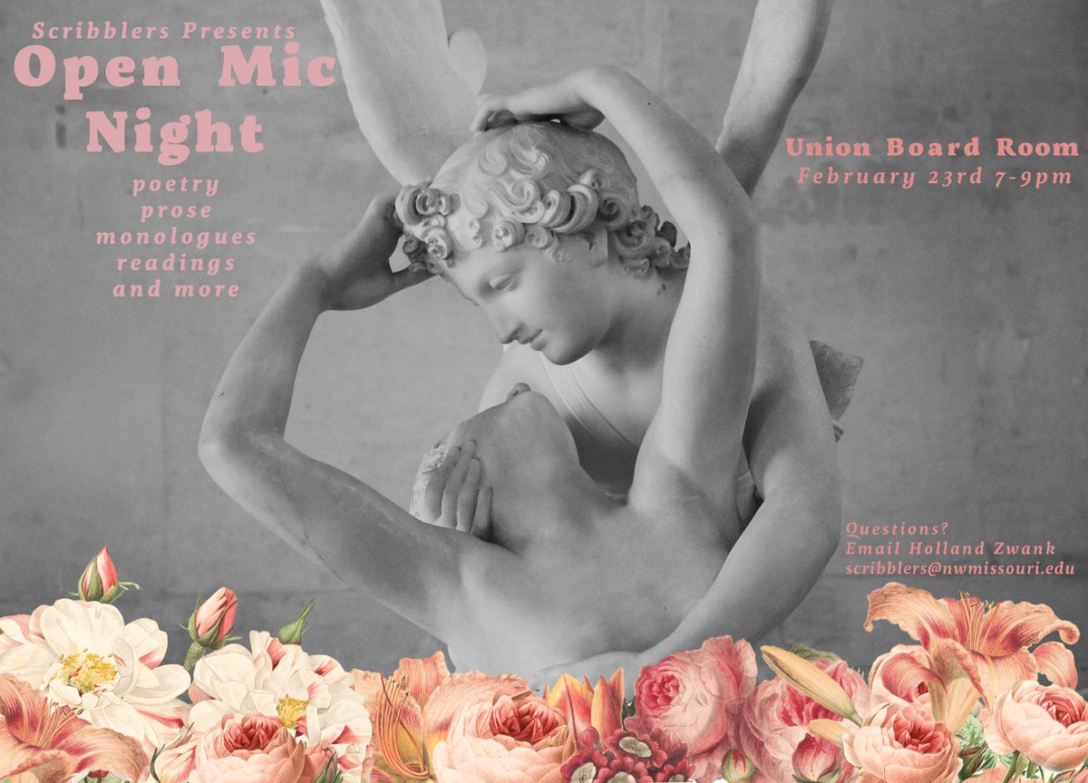 nwlanglit's tweet photo. Open Mic this Thursday at 7pm in the Union Board Room! https://t.co/0GIwwXU9Xs