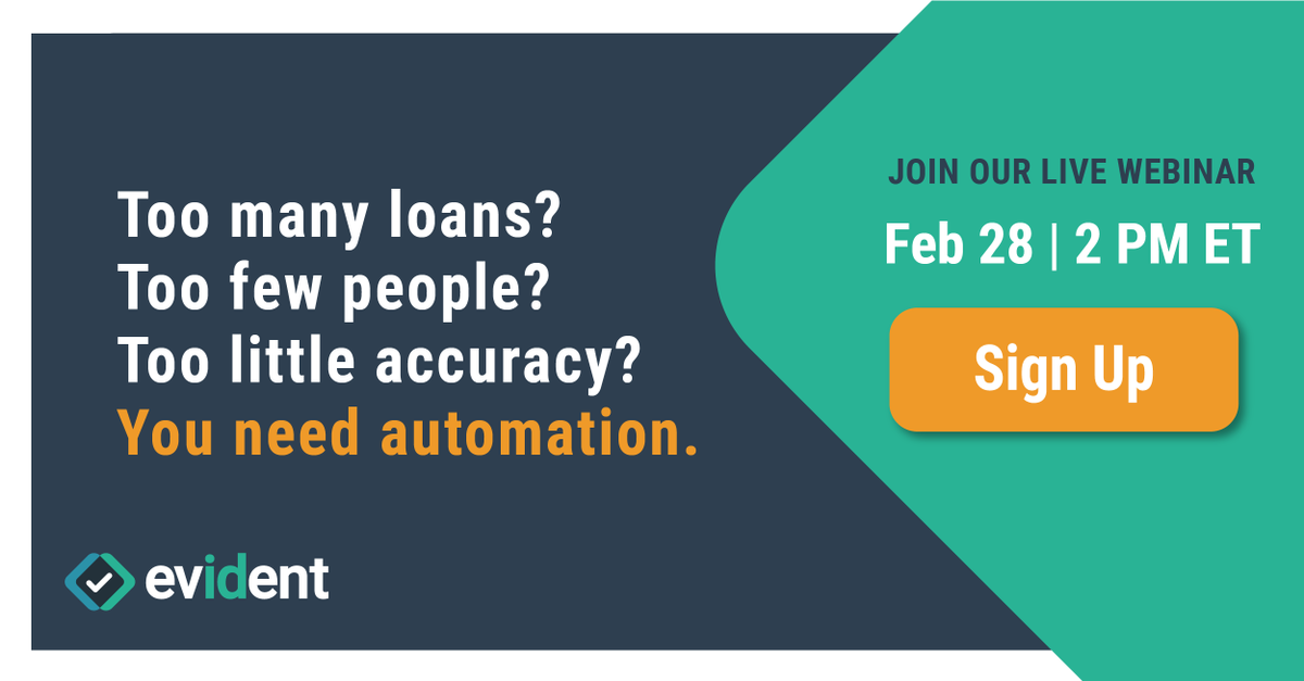Too many loans? Too few people? Too little accuracy? Hear how #AI &amp; #machinelearning can come to your rescue. Register for live webinar to learn how. Feb 28, 2PM ET
ow.ly/w26S50MYtn2
#risk #commerciallending #loanofficer