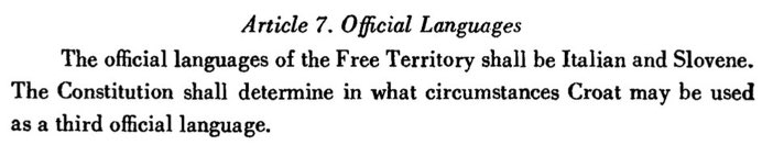#MotherLanguageDay
The Free Territory of Trieste | Territorio Libero di Trieste | Svobodno tržaško ozemlje has 2 official languages: Italian and Slovene, and 1 administrative language, English. #UNTS49
#Trieste #FTT #TLT #STO triestelibera.one