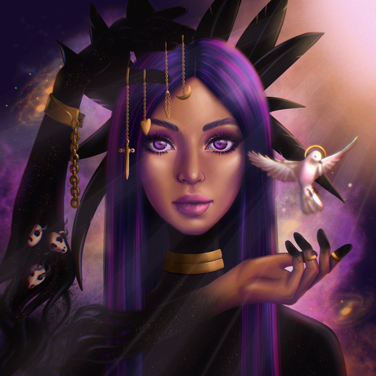 Omg 😀
I finally finished my self-portrait 🙈😀 It was hard for me, and I am still very worried about it 🙈
I tried to convey my inner feeling of the world, the feeling on the border between darkness and light...  Link👇
#King_PRomulus #KingRomulusContest #WarriorStrong #warmprod