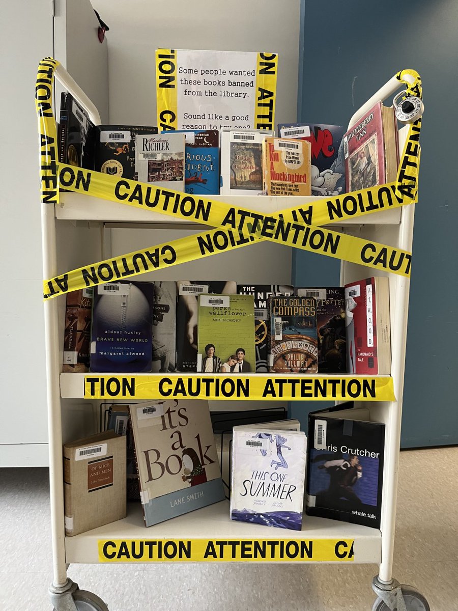 TheresaCommons's tweet photo. Exercise your #FreedomtoRead by checking out these books that have been banned or challenged in the past. #OnSchoolLibraries @StTSecondary @stcssSC @alcdsb https://t.co/iHwjmO53ln