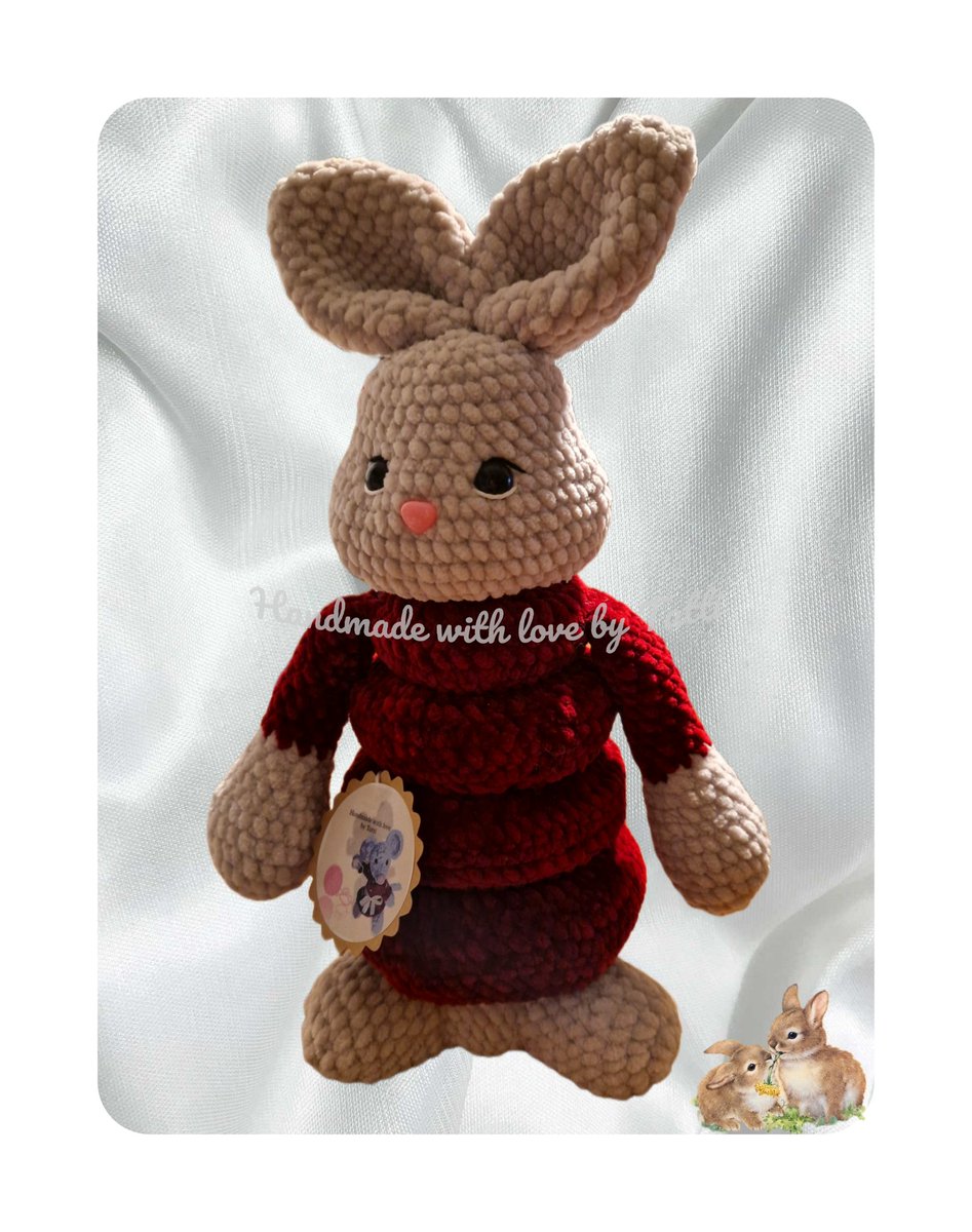 Huhu ihr lieben,  mein Unikat habe ich gerade fertig bekommen und ich bin so was von happy.
Ein Stappelspielzeug als Hase.
Als Ostergeschenk super geeignet oder??
Morgen bekommt es ein Platz im meinem Shop. #häkelnfürkinder #easter #geschenkideen #babyspielzeug   #crochetforbaby