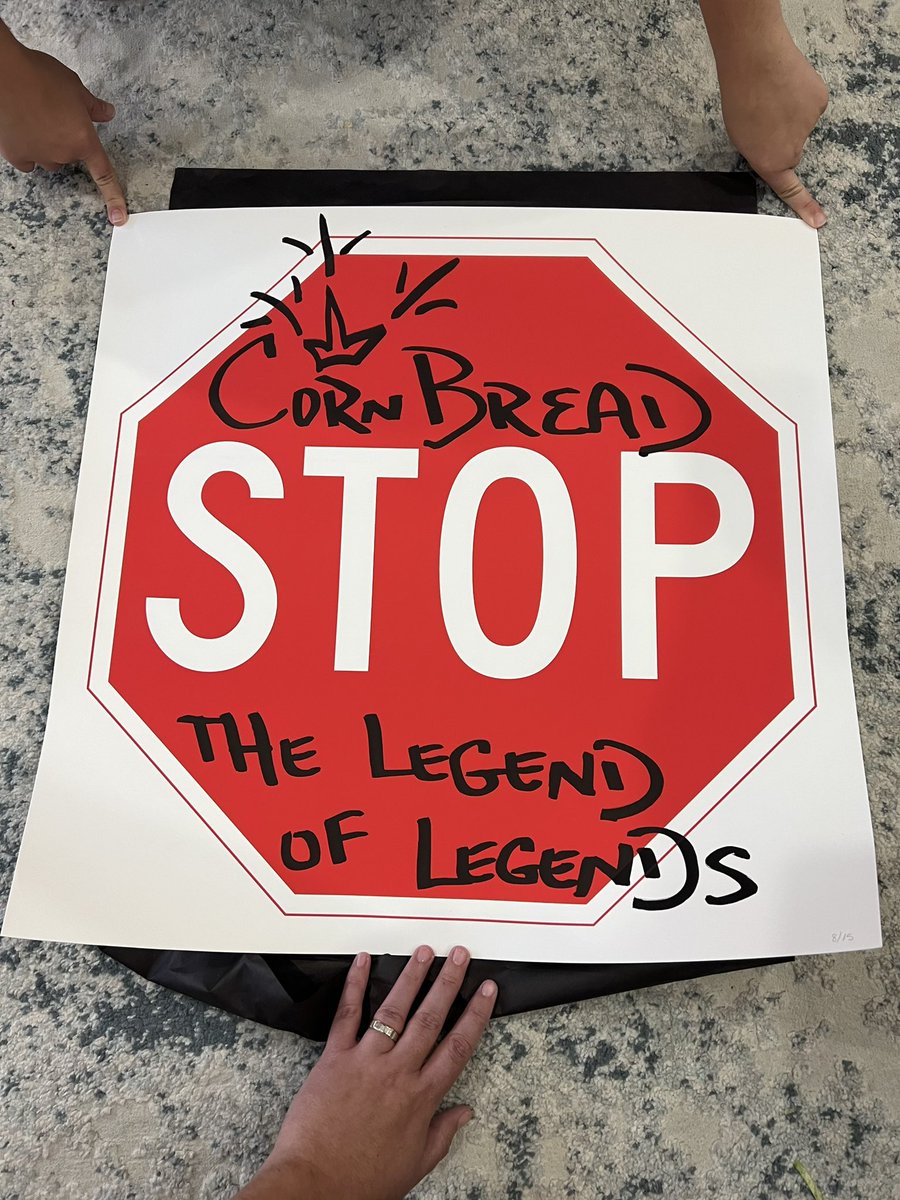 eddiegangland's tweet photo. This absolute GRAIL 🏆 work of art by the ONE AND ONLY “CornBread” just arrived to my studio. This just became one of my most favorite physical pieces in my collection. 😍 #IYKYK #CornbreadTheLegend https://t.co/hbr7YJBzDN