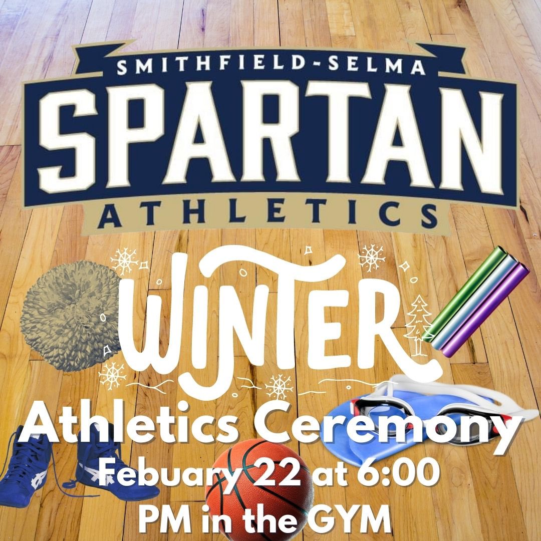 Attention all winter sports athletes! Don't forget to join us for our Winter Sports Athletic Ceremony on Feb 22 at 6 PM in the gym. Come celebrate your hard work and dedication to your sport with your teammates and coaches. Let’s Go Spartans!! <a href="/SSS_Spartans/">SSS High School</a> <a href="/DavidKAllen_/">David K. Allen</a>