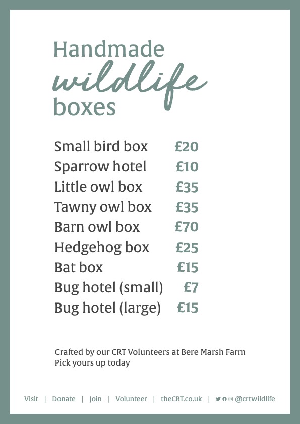 CRTWildlife's tweet photo. This past week has been #NestboxWeek
To finish the week off, we’d like to give you an opportunity to get involved. At Bere Marsh Farm in Blandford, we have a wide selection of wildlife boxes handmade by CRT volunteers. Head down to Bere Marsh Farm and pick one up for yourself https://t.co/zLz9aykeMO