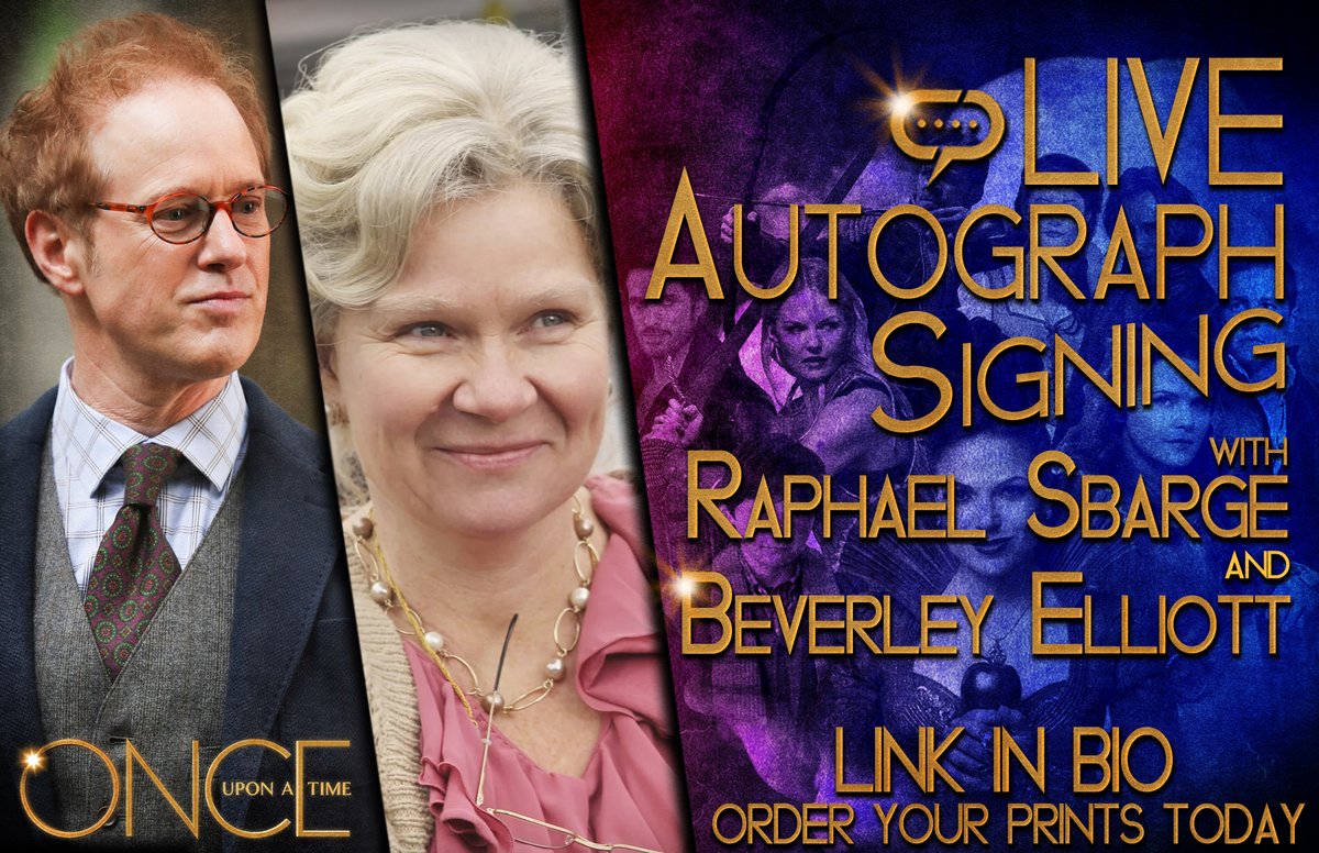 StreamilyLive's tweet photo. DATE CHANGE - March 17 - 19th Once Upon A Time Valentine's Signing with  @RaphaelSbarge and @thereelbeverley will be signing LIVE!!!!

Order your prints today at https://t.co/D0G8JrxCe6

#OnceUponATime #Granny #ArchieHopper #ValentinesDay #Autograph #BlueFairy https://t.co/WjycRyaQb2
