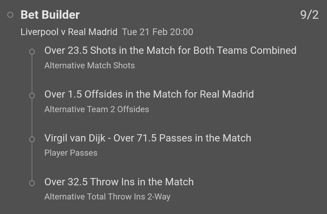 GoatPrediction's tweet photo. Liverpool vs Real Madrid🇪🇺

9/2 Bet Builder On Bet 365, If This Bet Wins We'll GIVEAWAY £100 To One Person Who RETWEETS This Tweet🔄

Good Luck🍀 https://t.co/wRAE63rair