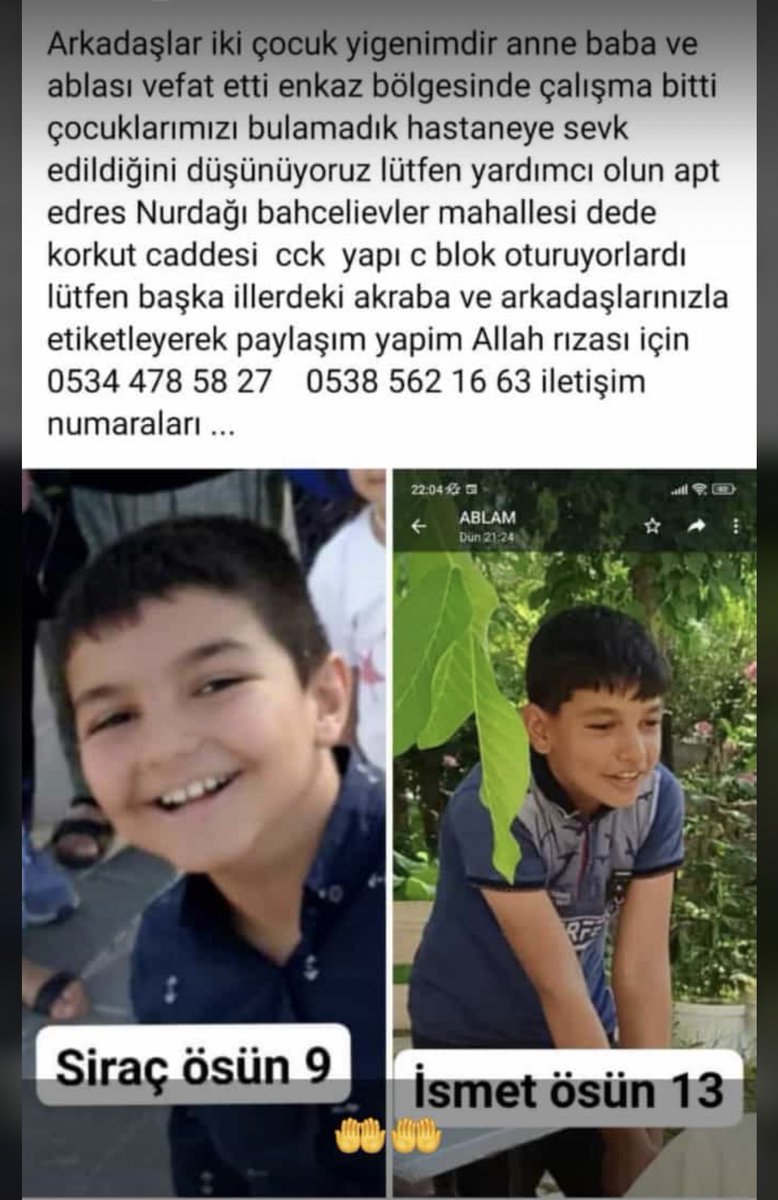 #SağlıkBakanlığı  #AFAD #kizilay #ahbab #babalatv #nurdağı #islahiye #gaziantep #deprem