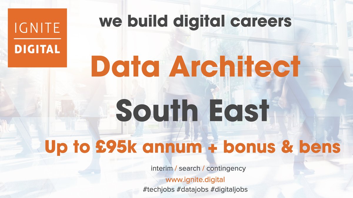 IgniteDigitalHQ's tweet image. We are looking for a seasoned #data architect to join our client  working on high-profile defence projects.  This role is primarily remote, with occasional visits to client sites in the South-East of the UK.
ow.ly/Ph2950LSKMj
#data #dataarchitectjobs #tech #datajobs
