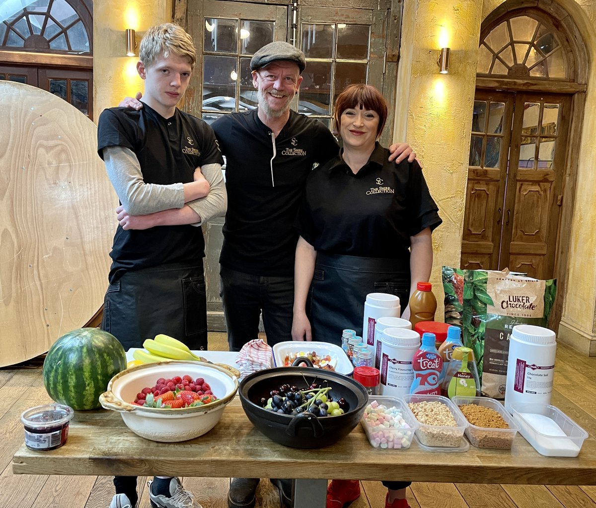 TheShireColl's tweet image. A big thank you to our fabulous Executive Chef, Chris, his wife Jo, son Ethan, and friend Mia (not photographed here) for their help organising and running our fantastic #pancakeday family activities at The Peach Tree! #shrewsbury
