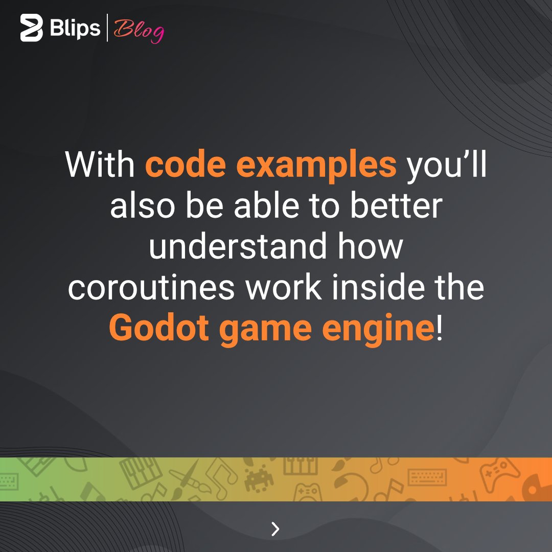 BlipsFm's tweet photo. Previously in our blog we explained why coroutines are a useful development tool. This time we take a look at usage examples using the Godot game engine! Link:
https://t.co/TMUQhHHLTw
#gamedev #indiedev #gamedevtips #gamedevtutorials #gamedevelopment #gamedeveloper #blipsfm https://t.co/KMWbiwLWAp