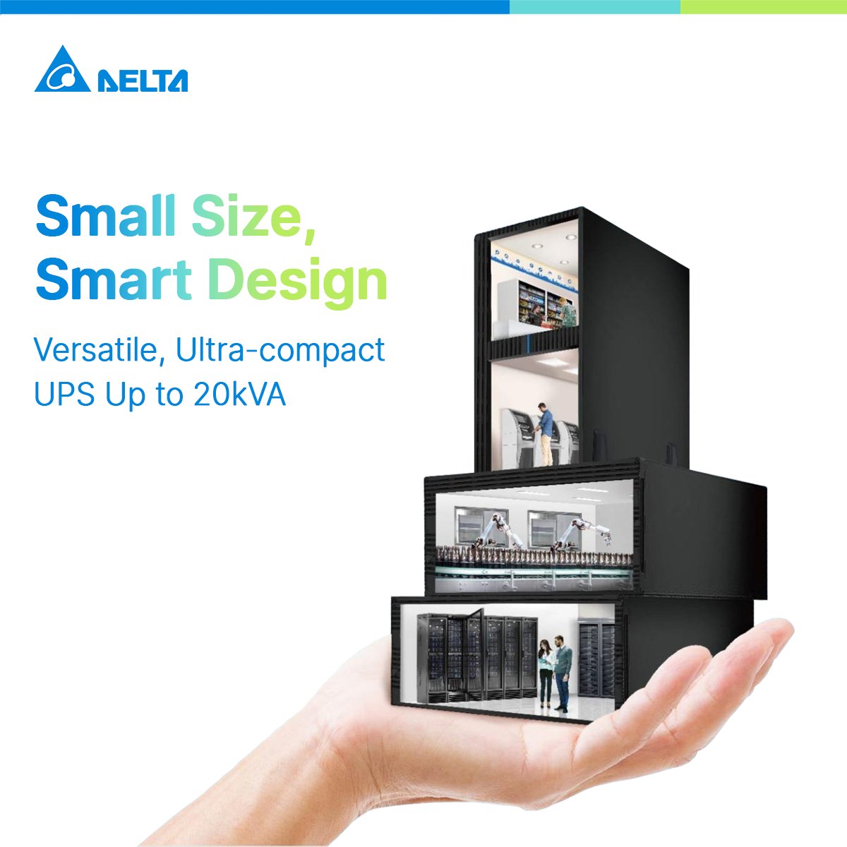 Delta_Americas's tweet image. Did you know Delta Amplon RT Series 5-20kVA UPS is the first in the market to offer standard lithium-ion external battery cabinets, which deliver better power density and efficiency? Learn more at bit.ly/DeltaUPS-RT

#datacenter #edgedatacenter #server #powerbackup