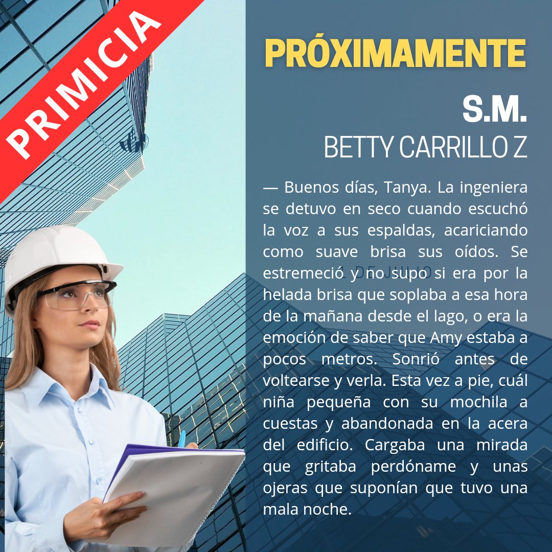 ⚠️PRIMICIA⚠️
PRÓXIMAMENTE 

📚'𝕊.𝕄.' (iniciales)
𝙰𝚞𝚝𝚘𝚛𝚊: 𝙱𝚎𝚝𝚝𝚢 𝙲𝚊𝚛𝚛𝚒𝚕𝚕𝚘 𝚉 (@BettyCarrilloZ)  

Betty nos comparte un fragmento de su próximo libro, gracias por la confianza.

#BettyCarrilloZ  #romancelesbico #ficcionlesbica #libroslesbicos #librossaficos