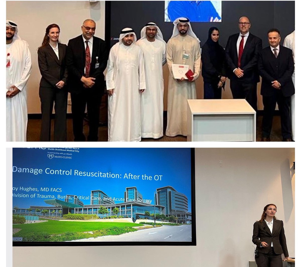 What a wonderful moment today! Great talks from my amazing colleagues and partners at SSMC and an unique opportunity to be with our interns and medical students! High level presentations. The way to go to build a strong trauma program in 🇦🇪, education is the key!