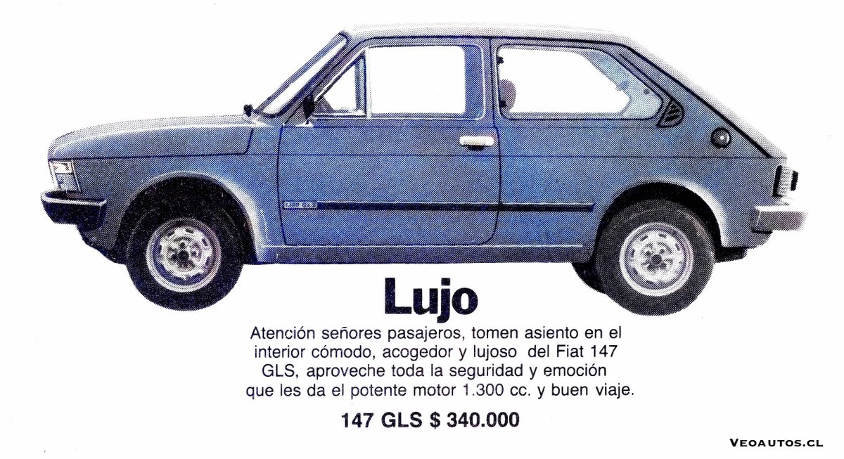 VeoAutos's tweet photo. FIAT 147 Publicidad Chile Agosto 1982.
Nota completa Link ➤➤➤https://t.co/Acg7iZz9we
#Fiat147 #147gls #fiatchile @fiat_fan_club @addict_car @thecarfactoids @RiveraNotario @FIATchile https://t.co/EsEyCXibm3