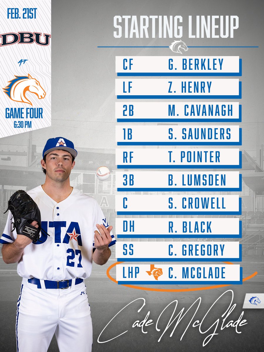 And we are underway here at Globe Life Field⚾️

Here are your starters for this evening!

#BuckEm🐎