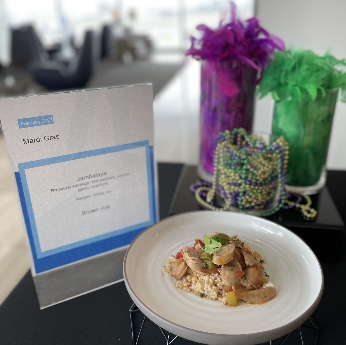 EllenRMarks's tweet photo. ✈️Stop by the LAX United Club tonight  and  celebrate 🎉Mardi Gras 2023 with our Chef’s special Jambalaya!@bythebeach05 @jacquikey  @KevinMortimer29 @mfraser246  @mcgrath_jonna @Glennhdaniels @LoriW1085 https://t.co/lxv3ghGsbt