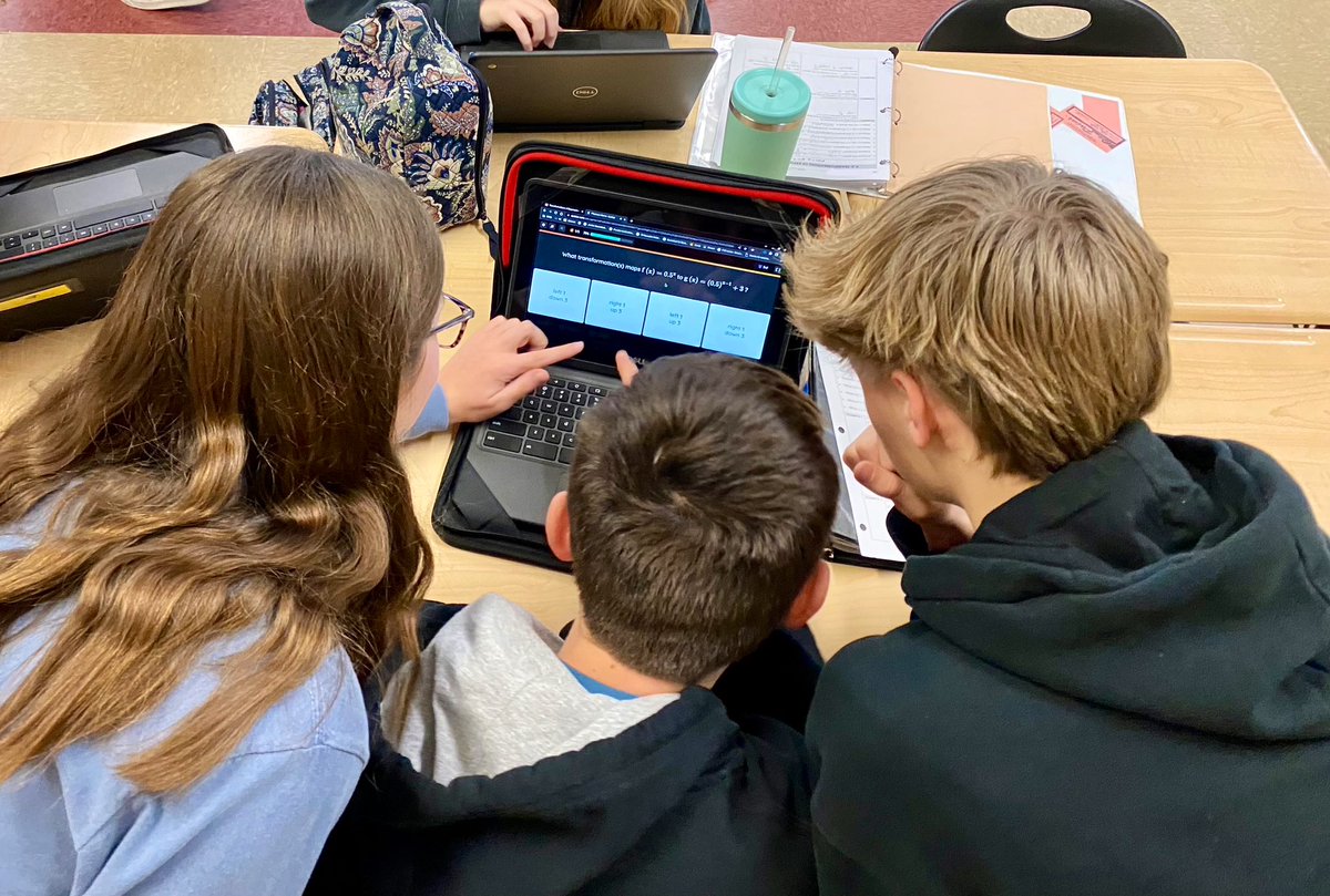 Ms_Miller_Math's tweet image. Algebra I Spring was working hard on identifying transformations of exponential functions. They struggled on Thursday but really mastered it today!