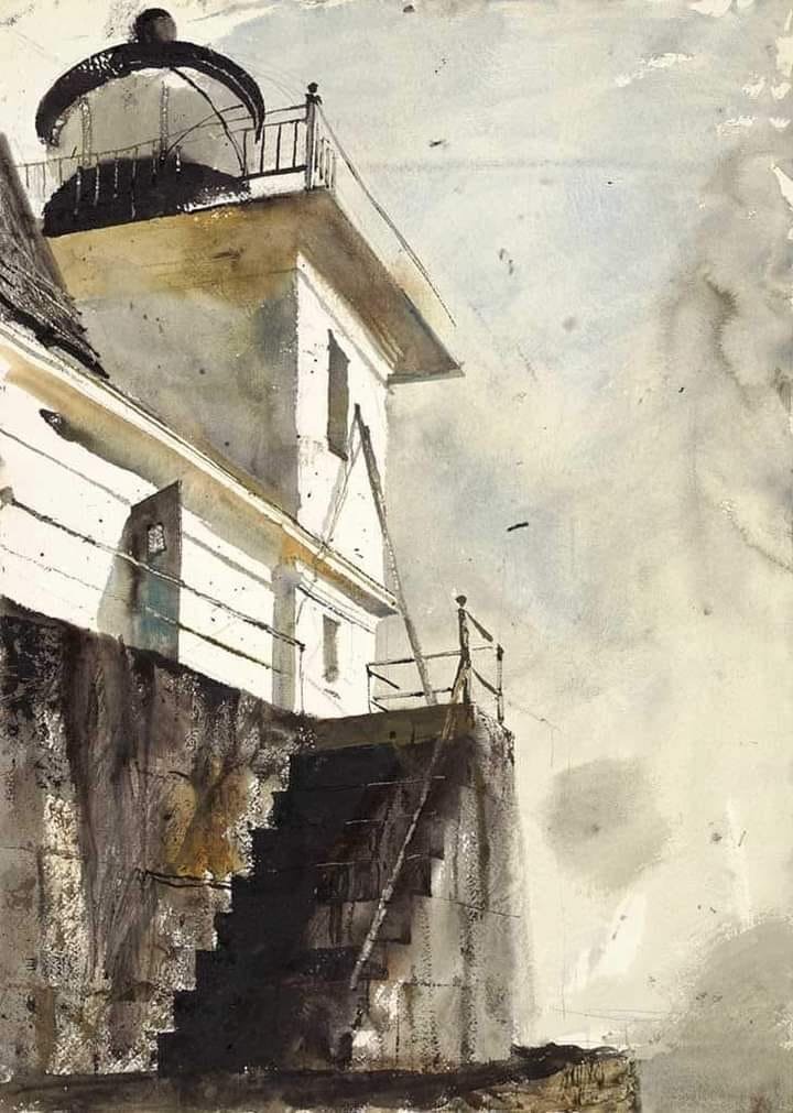 edwereddie's tweet photo. Andrew Wyeth (American, 1917 - 2009)
"Rockland Light", 1961.
Watercolor on Paper, 40.64 × 37.94 cm.
Farnsworth Art Museum, Rockland, U.S. https://t.co/iUi6zydD5u