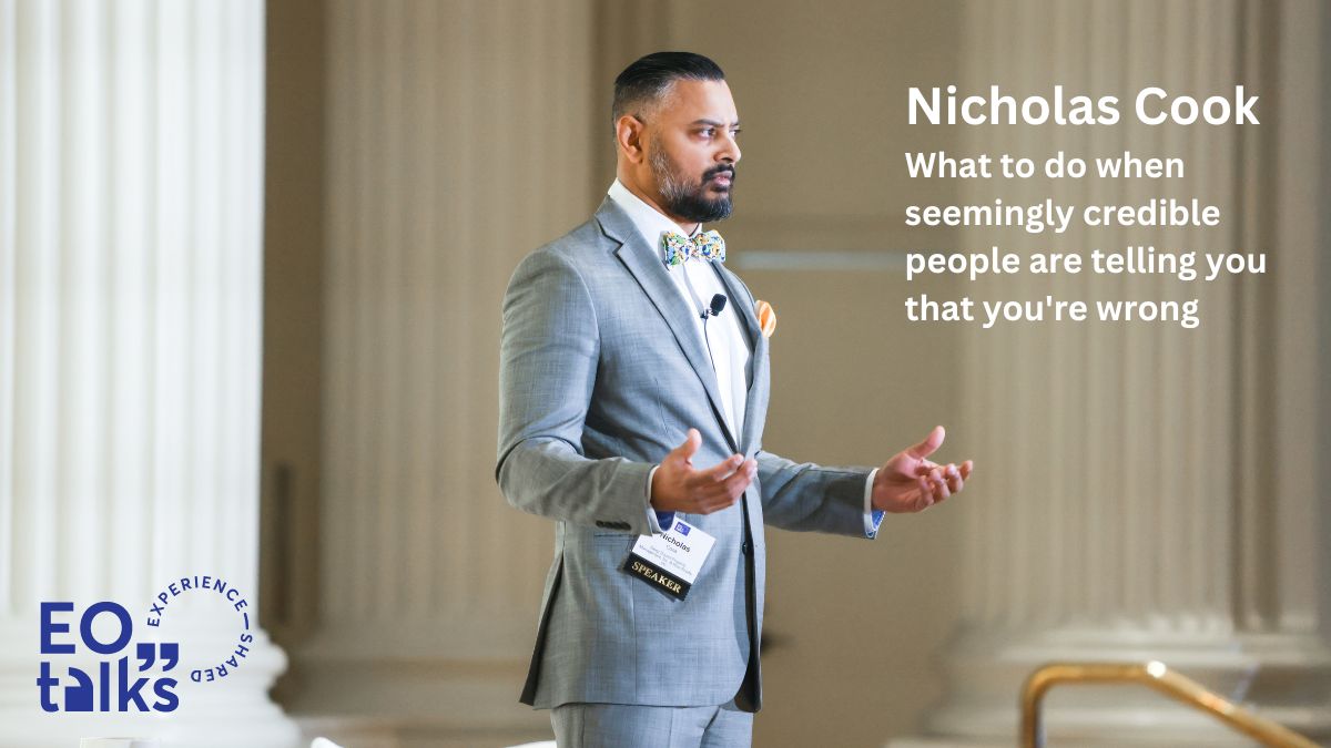 EOPortland's tweet photo. The 10th Annual EO Talks are now on YouTube! Hear from Nicholas Cook, founder of Sleep Sound Property Management, on what to do when seemingly credible people are telling you that you're wrong. https://t.co/pFjll4wVo2 https://t.co/LXM0YYLYX5