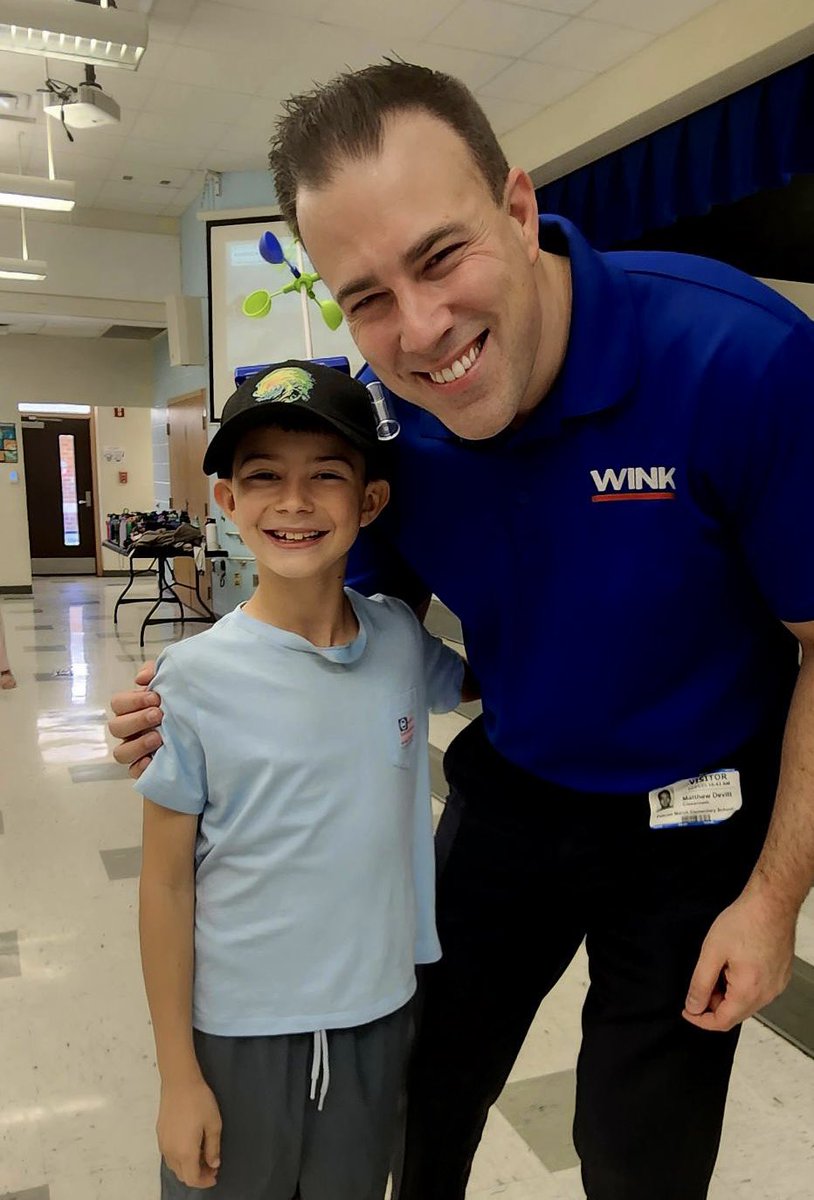 MattDevittWX's tweet photo. *THANK YOU* to Pelican Marsh Elementary for having me visit and talk weather today! The kids were awesome with so many great questions! @collierschools @pmepelicans ☀️🌧️ https://t.co/m5jHD7SGTL