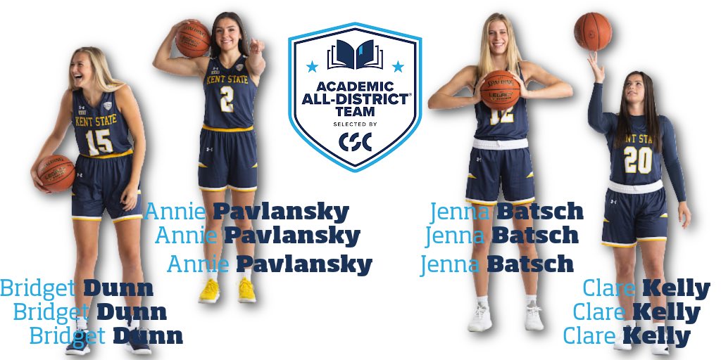 Join us in congratulating four of our Golden Flashes for earning a spot on the Academic All-District Team! 

⚡️Jenna Batsch 
⚡️Bridget Dunn
⚡️Clare Kelly 
⚡️Annie Pavlansky