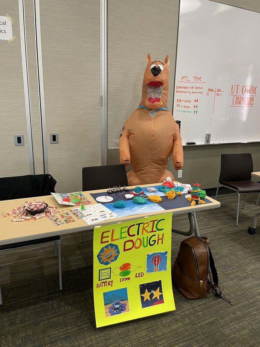 HanaJBaroudi's tweet photo. This past weekend, As part of @GSBS_Outreach, we hosted a Science day with the focus on inspiring young minds! Thank you @MedPhys_MDAUTH for spreading smiles at our #MedPhys table. https://t.co/6lWZmMmf2J