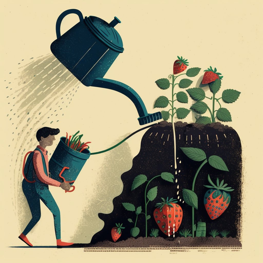 BigFertilizers's tweet photo. The Importance of Proper #WateringTechniques for #HealthyStrawberryPlants

Summary is water deeply but infrequently

Maybe 2-3x per week is enough

more coming soon in our blog

#strawberries #strawberry #strawberrygarden #strawberryfields #bigassberries 

https://t.co/PFFJqIBpCL https://t.co/5B0EUNsVM2