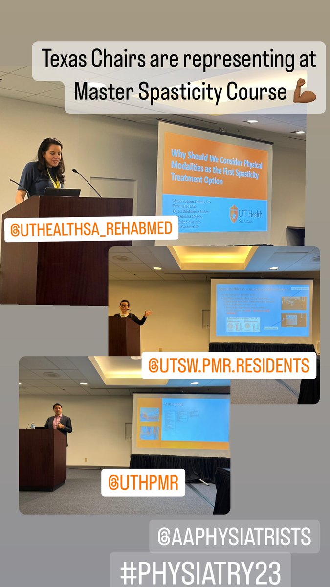 Spasticity management is bigger in Texas! 🤠💉💪🏾
Spasticity Master Course at #Physiatry23 with chairpersons from <a href="/UTHPMR/">UTHealth Houston PM&R</a>, <a href="/UTHSA_RehabMed/">UT San Antonio Rehab Med</a>, &amp; <a href="/UTSW_PMR/">UTSWPM&R</a> presenting. 😍🤩
