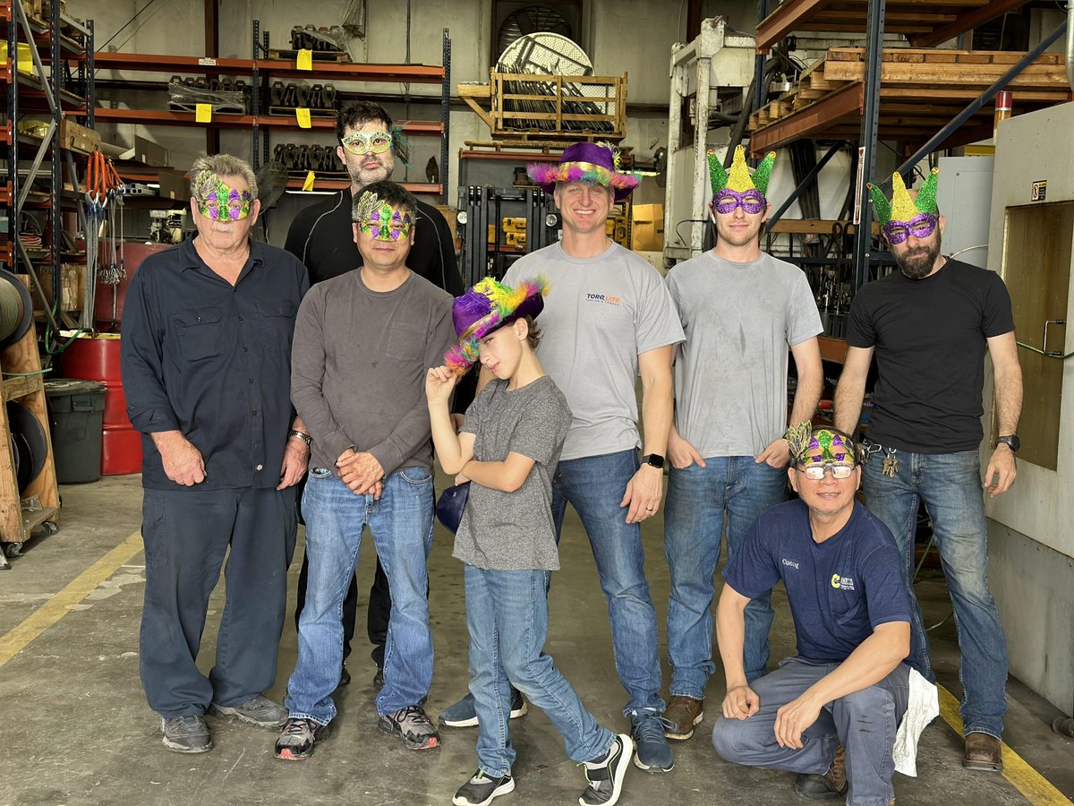 TorqLite's tweet photo. 🎉Everywhere else, it's just Tuesday... But here in our Luling, Louisiana TorqLite facility, we like to keep things festive. Happy Fat Tuesday to all!
#MadiGras2023 #MadiGras #employeesinaction #boltingsolutions #boltingsolutions #TorqLite https://t.co/yJU03wT6To