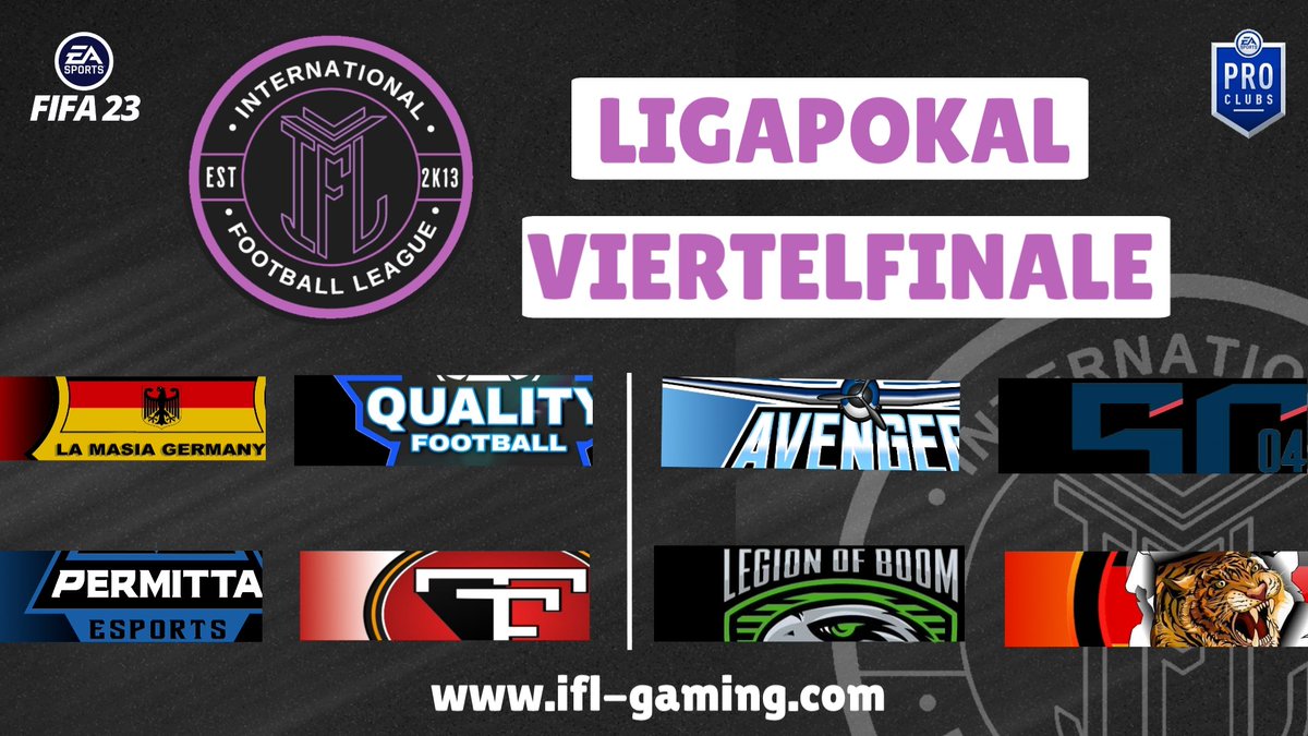🟣⚫ IFL League Cup 🟣⚫

🟣 Quarterfinals

#ifl #iflgermany #gaming #proclubs #esports #fifa23