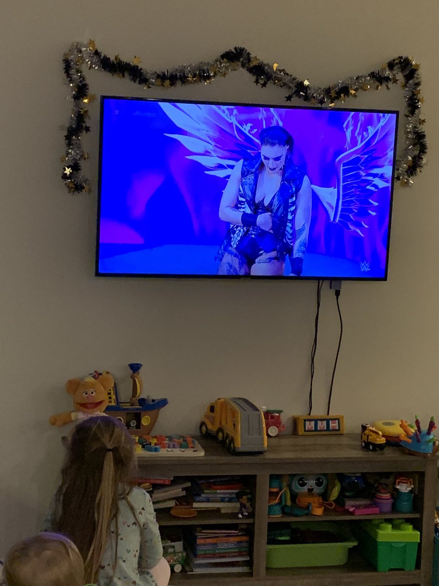 CoachPhilH's tweet photo. @RheaRipley_WWE it’s been a month but this 5 year old asks for the Royal Rumble before dinner. Thanks for inspiring https://t.co/XyMFoWPdVS