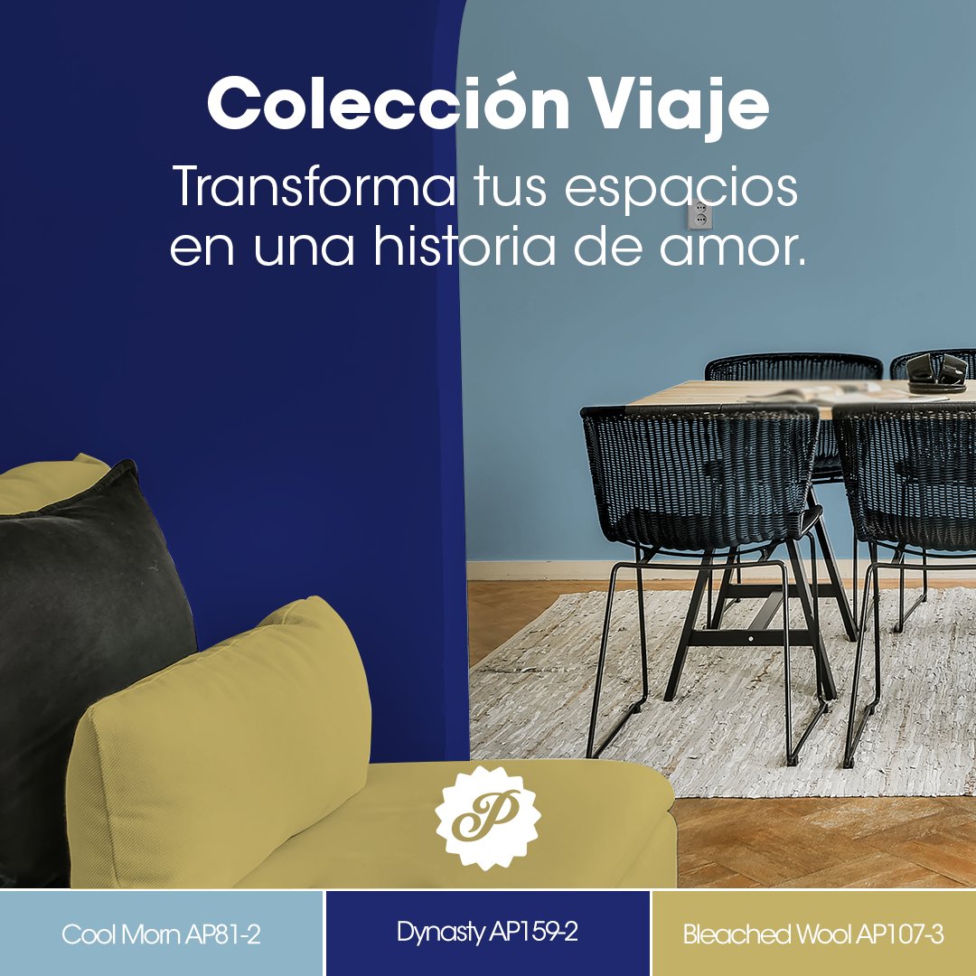 PinturasPaleta's tweet photo. Con la Colección Viaje, estás a un color de transformar tus espacios en una historia de amor.
DM para conocer las Tendencias 2023. https://t.co/Tuahp868lQ