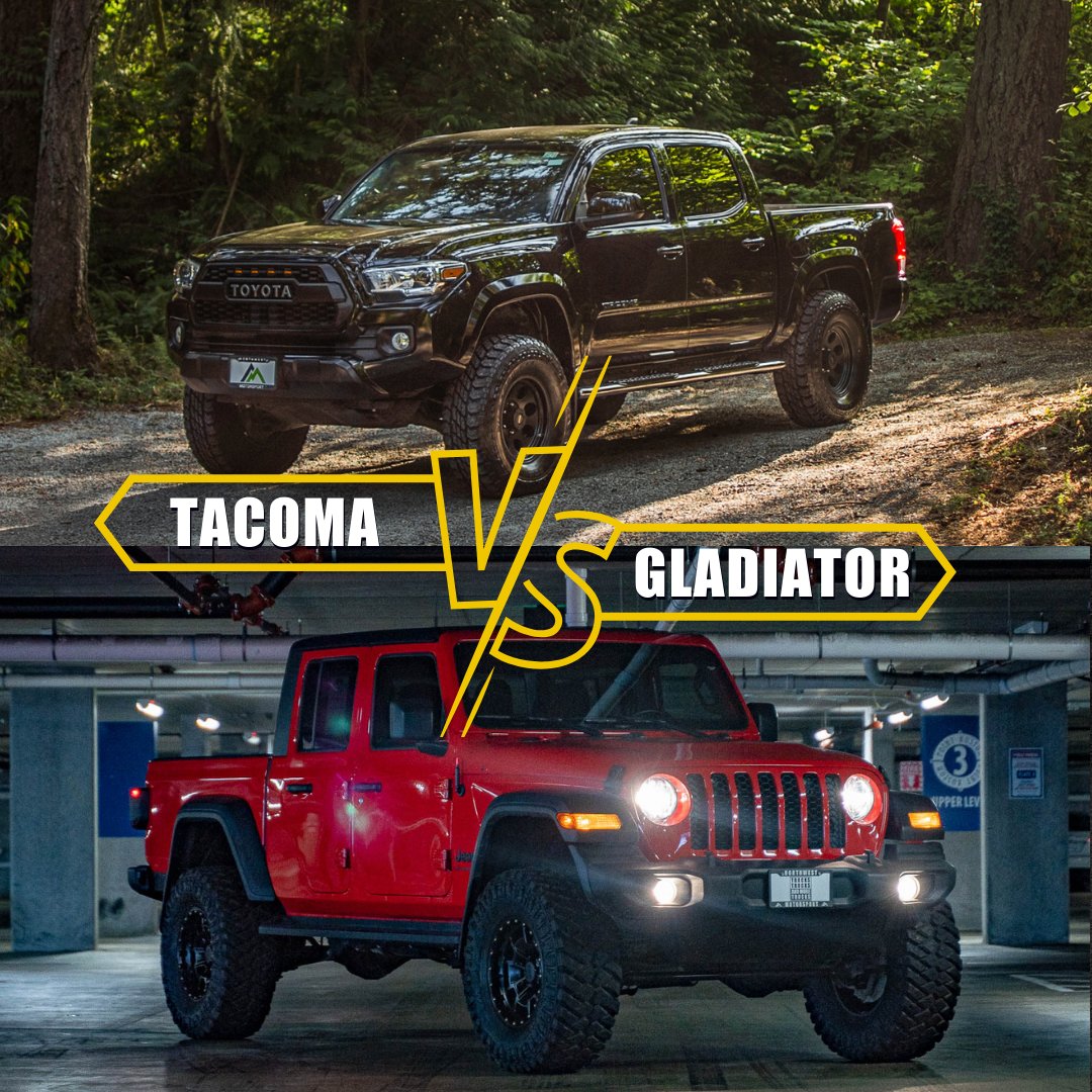 Which is better? Visit bit.ly/3xLJ3jf to find out! Comment which one you would rather drive in the comments below 🢃
.
#ToyotaTacoma #JeepGladiator #Toyota #Tacoma #Jeep #Gladiator #WhichOne #Blog #nwms #nwmsrocks #getoutside #CommentBelow #Video #offroading